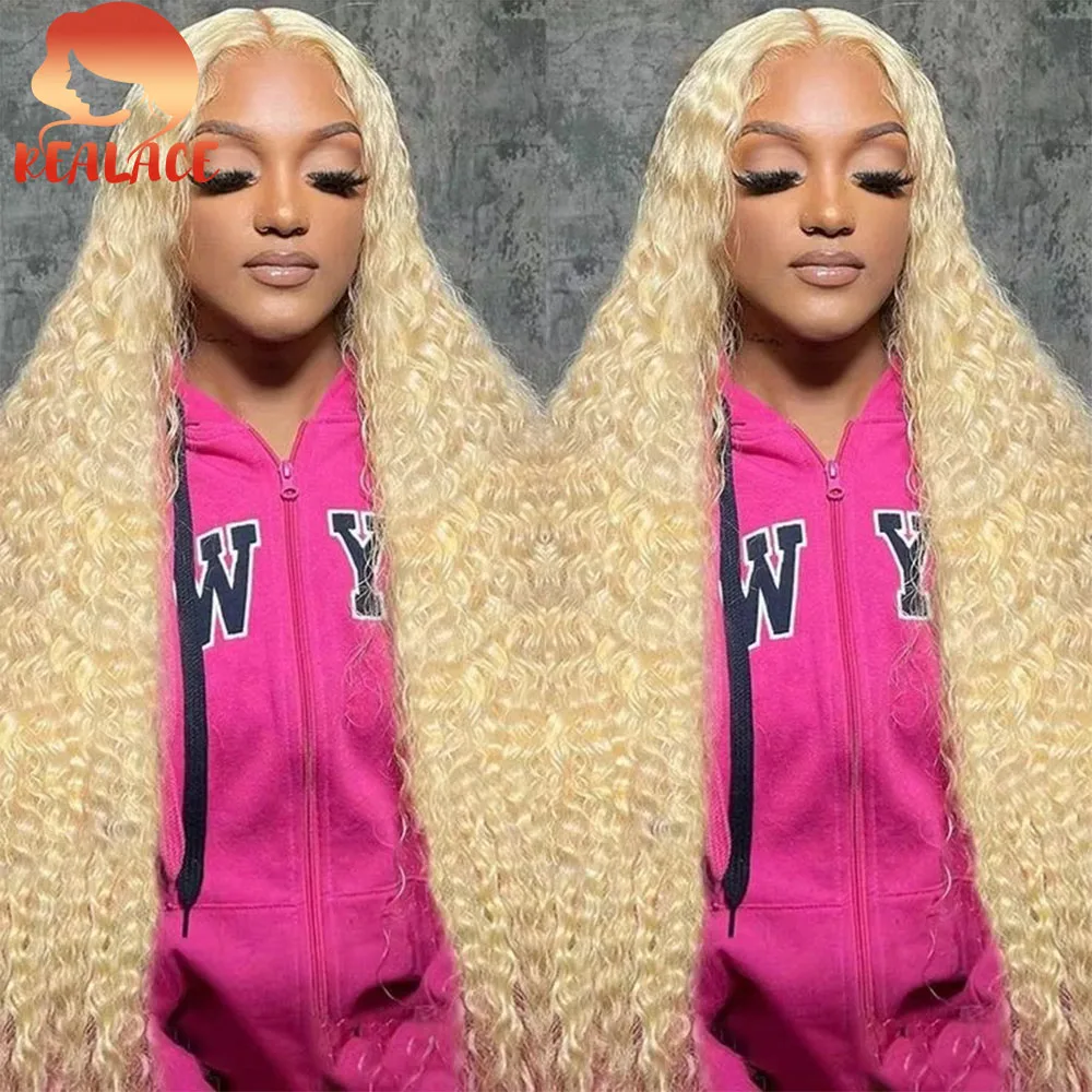 

Накладной парик из натуральных человеческих волос 613 Water Wave, 13x4, с глубокой волной, для женщин, предварительно прорезанный, блонд, с естественной линией роста волос, кудрявый, бразильский.