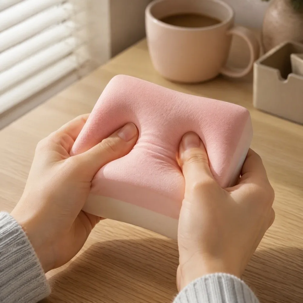 Creative Cake Squeezable Toy Realistic Stylish Square Cake Pinch Toy Handmade Sticky Slow Rising Squishy Toy Hand Relax