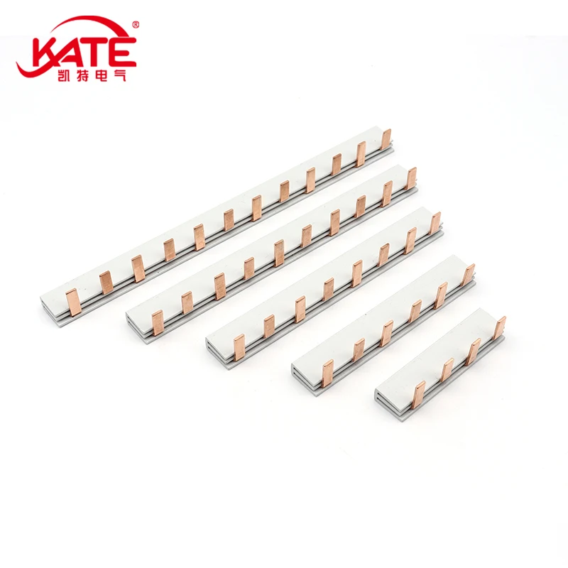 1PCS Pin Type Copper Bus Bar 4-12 Way For MCB DZ47 Air Switch Connector Copper Bar Terminal Block 1P63A 2P63A