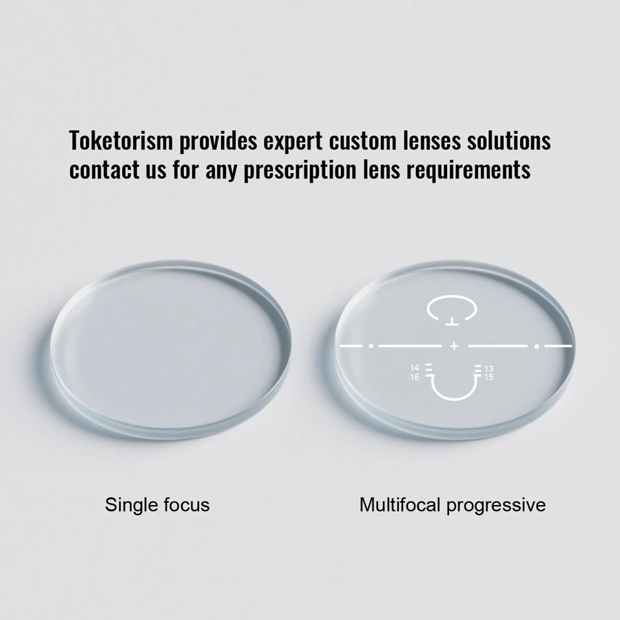 Toketorism Ovaal transparant frame Progressieve aangepaste damesbril Anti-blauwe bril op sterkte