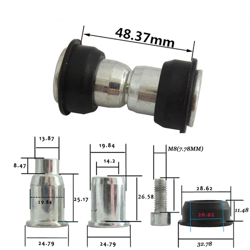 Imagen 2 del producto Tornillos de bloqueo pivotante para bicicleta de montaña MTB, Unidad de tuercas para absorción de impacto, marco de suspensión de 28,8 MM, accesorios