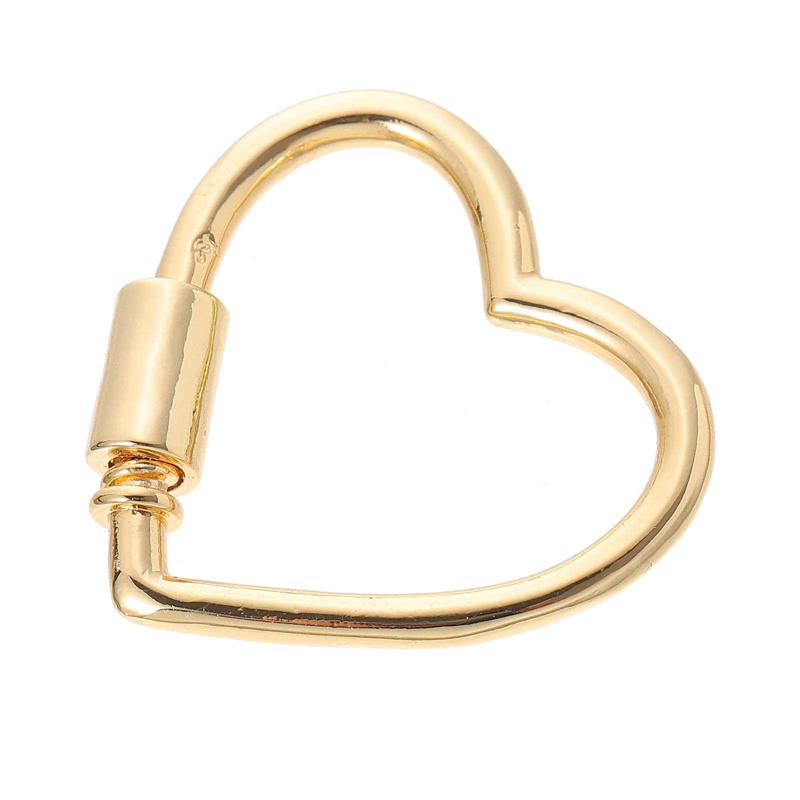 Ювелирные изделия в форме сердца, винтовой замок, подвеска, ожерелье, звено, соединитель, кулон, аксессуары, золотой цвет, принадлежности для рукоделия