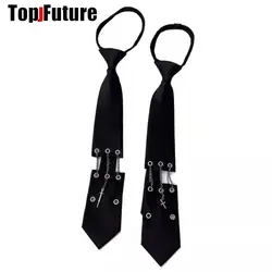 Unisex alongado laços góticos, Harajuku, Punk, Steampunk, pré-amarrado, rebite, uniforme de estudante, acessórios gravata, menina, menino, homens, mulheres, menina, menino, Y2K