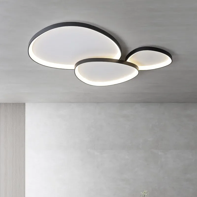 LED Preto/Branco Lâmpada Do Teto Lustres para Quarto Sala Cozinha Lustre Home Decor Lâmpadas Nordic Simples Iluminação Interior