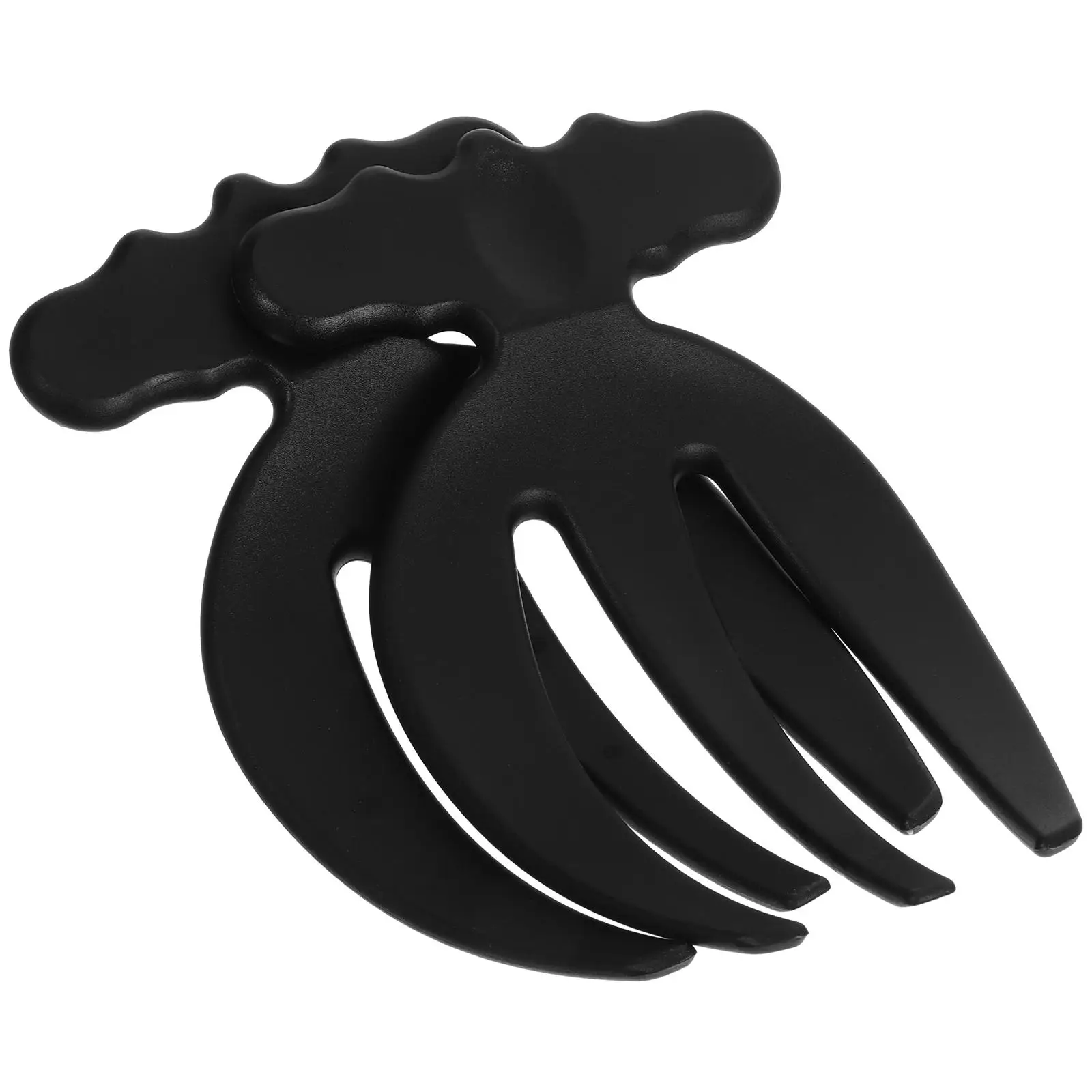 

2 Pcs Salad Tossers Mixer Plastic Serving Utensils Heart Fruit Forks