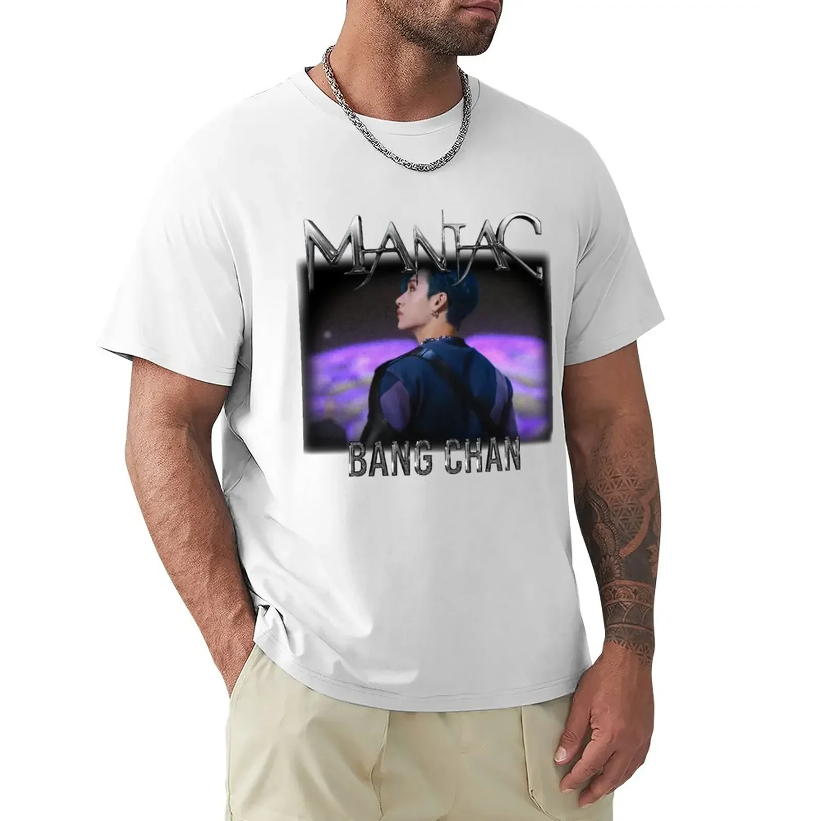 maniac skz bangchan version T-Shirt shirts graphic tees summer top mens big and tall t shirts heavyweight new arrival summer hot