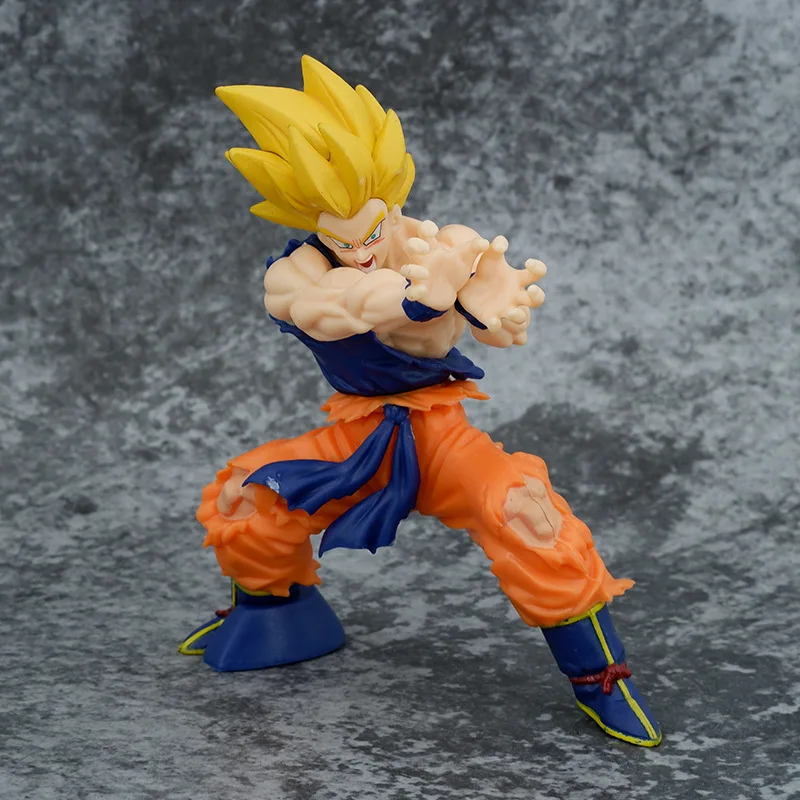 15.5CM Dragon Ball Anime Figure Battle Damage Shockwave Goku Manga Anime Statue PVC Action Figure Collection Model Toys Doll