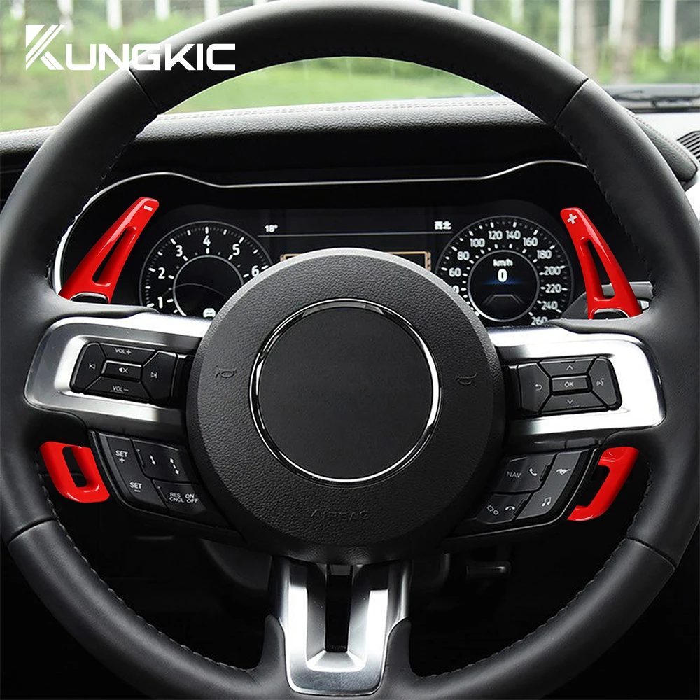 Car Steering Wheel Paddle Shifter Cover for Ford Mustang 2015 2016 2017 2018 2019 2020 2021 2022 2023 ABS Trim Accessories