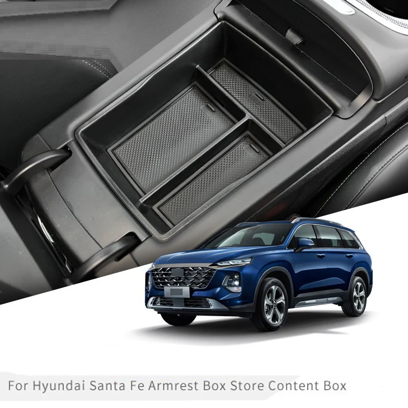 

For Hyundai Santa Fe 2023 Car Armrest Box Storage Box Central Storage Compartment Car Accessories