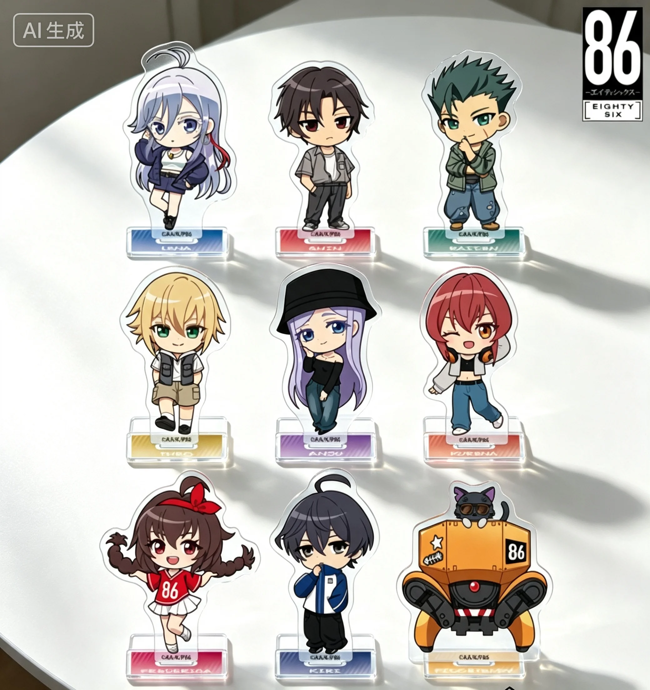Anime 86 Eighty Six Shinei Nouzen Vladilena Milizé Private Styling Q-Style Acrylic Stand Model Plate Keychains Desk Decorations