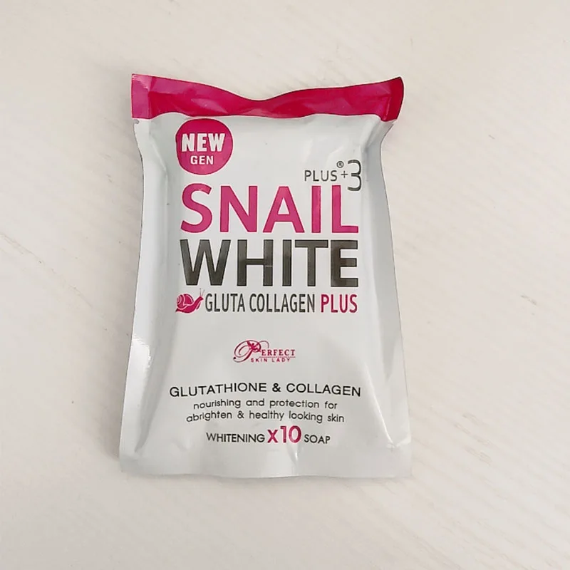 Snail White Gluta Collagen Plus 3 Whitening X10 Reduce Acne Freckles Dark Spots Moisturize Bright White Brightening Soften 80g