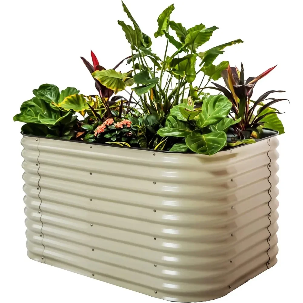 

Outdoor Planter, 6 in 1 Modular Raised Planter Box for Vegetables Flowers Fruits, Outdoor Gardens Planters