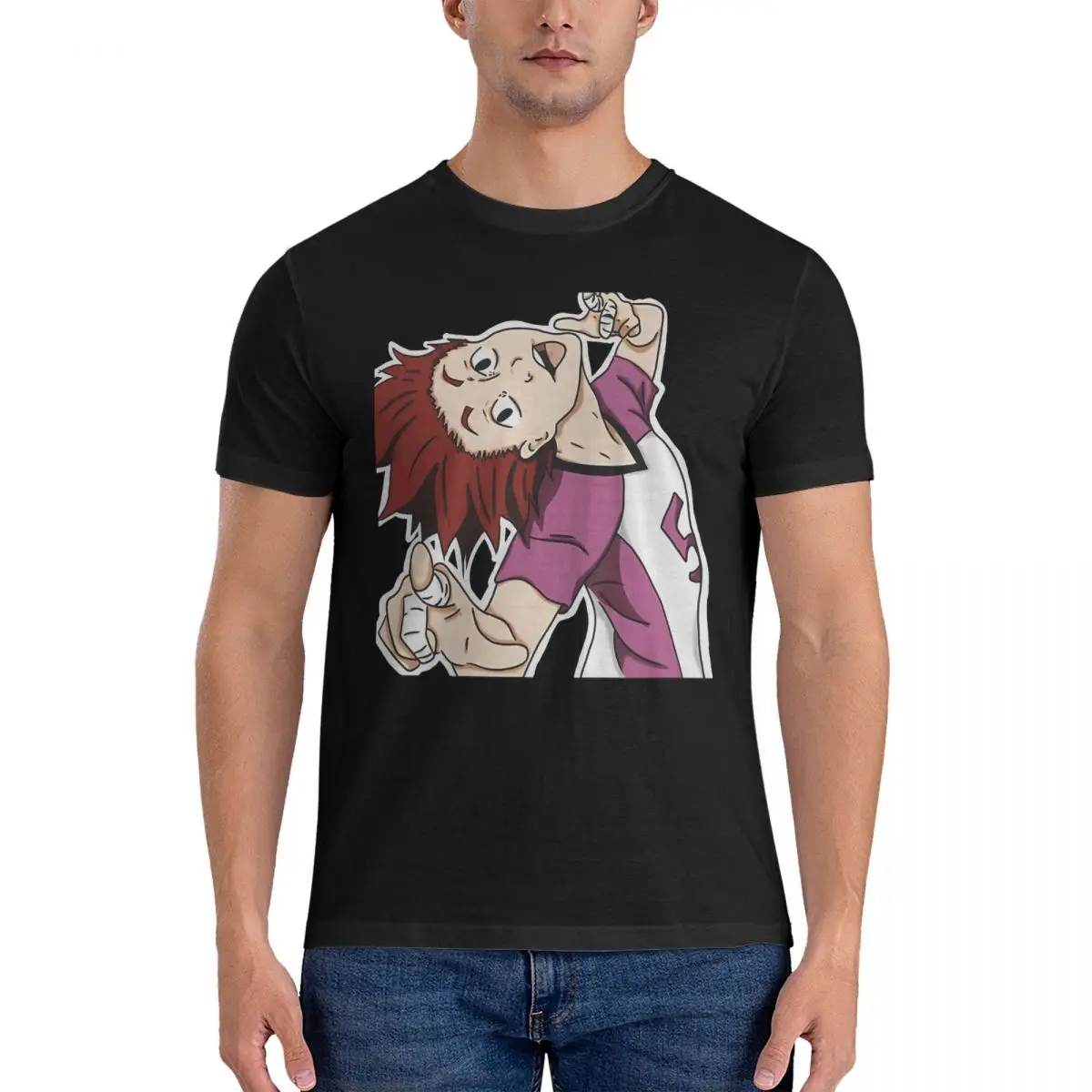 Футболка мужская с круглым вырезом, тенниска из чистого хлопка, повседневная майка с коротким рукавом, с принтом Grappler Baki