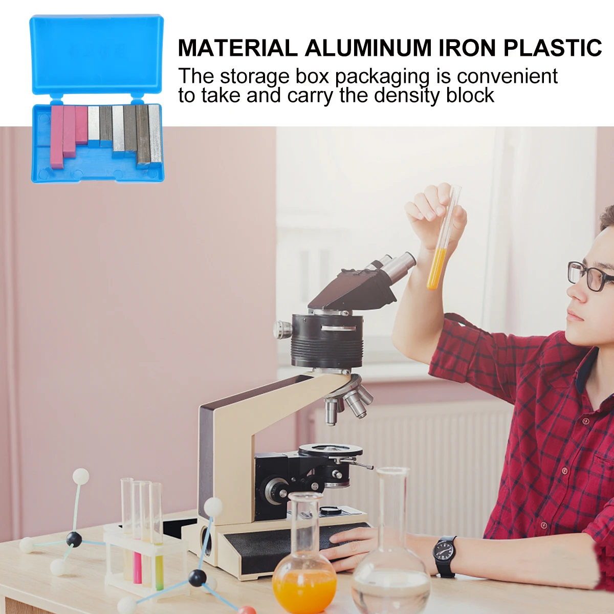 

Набор блоков плотности, 9 шт., алюминий, железо, пластик, кубовидная группа, набор для экспериментов по физике, коробка для хранения точного размера в комплекте