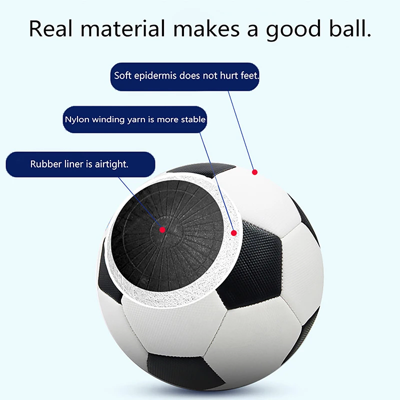 1Pc Soccer Ball Size 4 Wear Rsistant Durable Soft PU Outdoor Football Training Seamless Soccer Ball Group Training Game Supplies