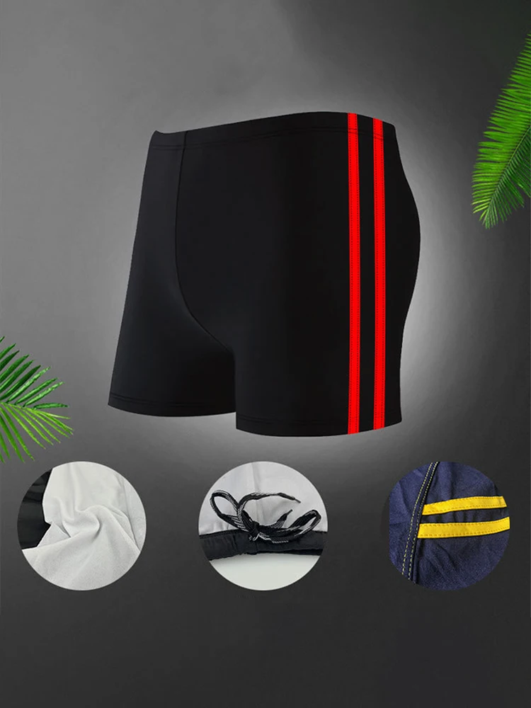 

Mens Fashion Swimsuit Swim Beach Shorts Swimwear Elastic Surf Boxer Briefs Board Sports Trunks Man Beachwear