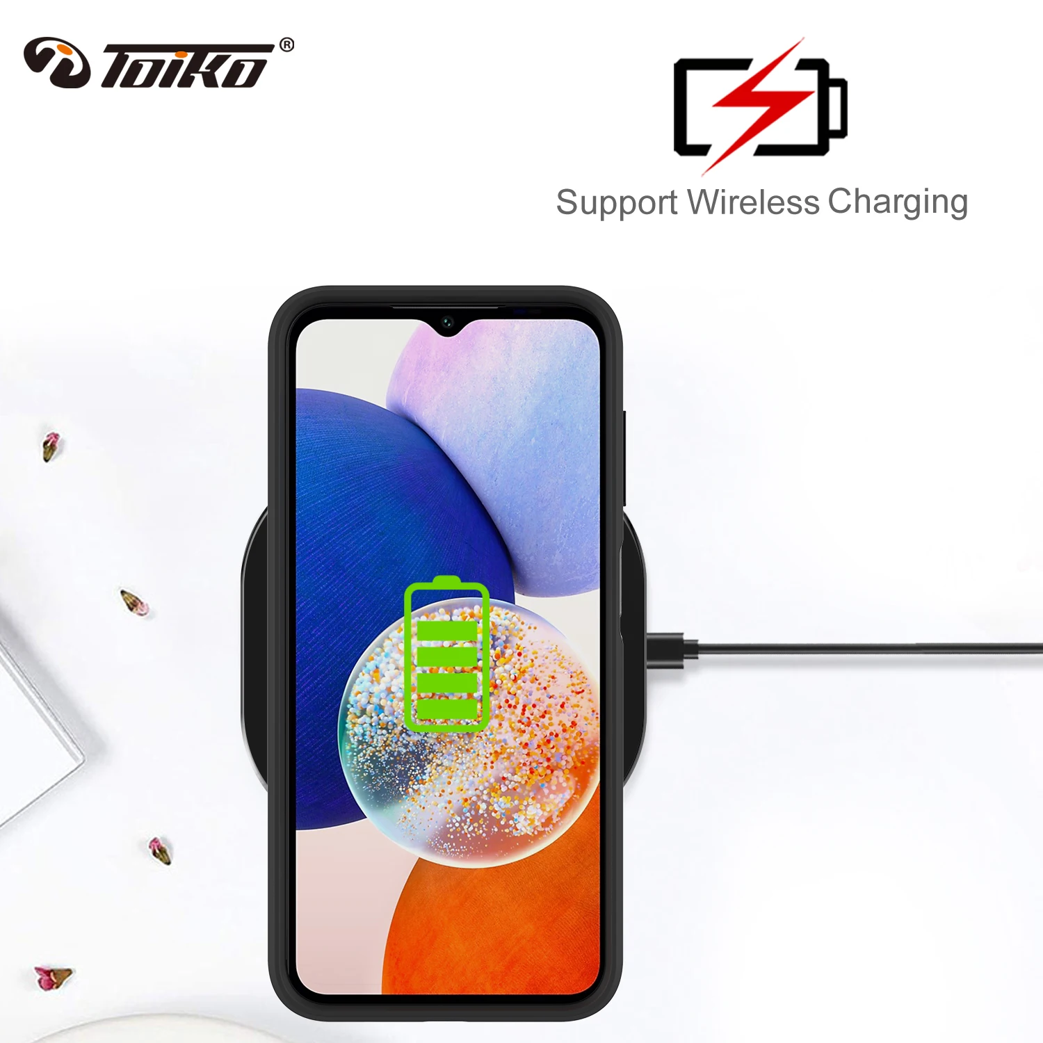 TOIKO CaZa 2 Layer Shockproof Case for Samsung Galaxy A14 A24 A34 A54 Armor Shell Hard PC Soft TPU Hybrid Protective Back Cover