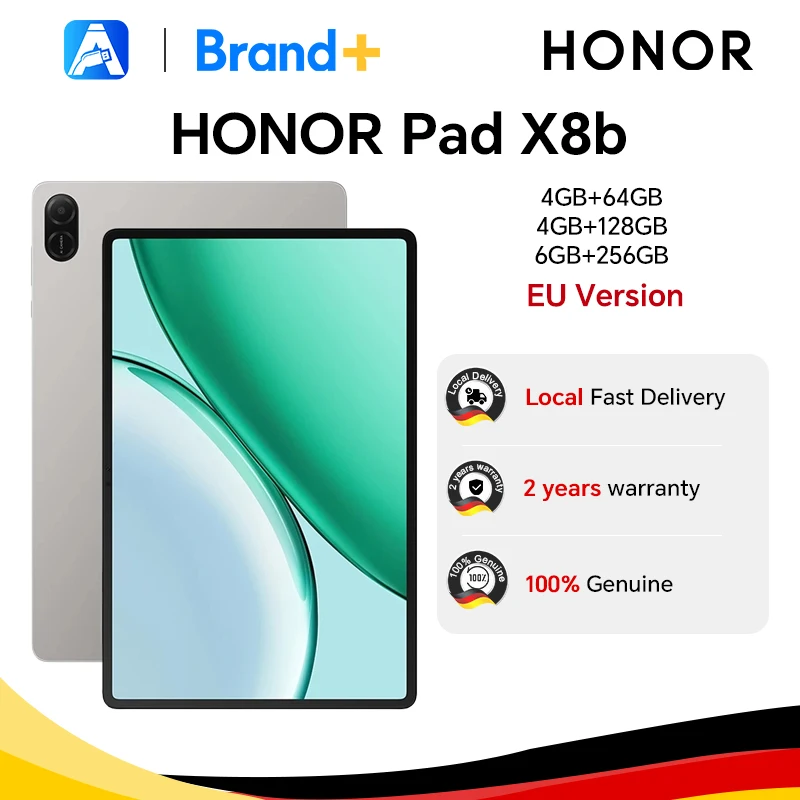 HONOR Pad X8b, version européenne, batterie 10100 mAh, écran HONOR Eye Comfort FullView de 11 pouces, chipset Snapdragon 6 nm, corps métallique robuste, tablette Android