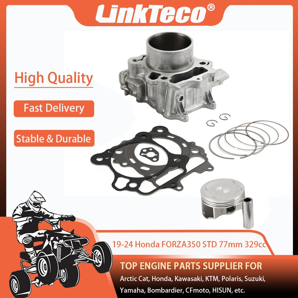 

19-24 77MM 329CC Cylinder Piston kit Overhual Repair Set For Honda FORZA 350 12100-K1B-T00 12251-K1B-T01 Motorcycle Standard