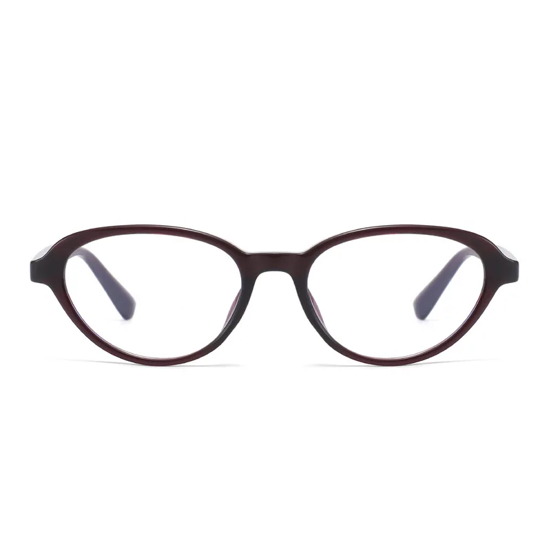 Vintage oval cat-eye style decorative glasses for women, suitable for daily wear as anti-blue light glasses