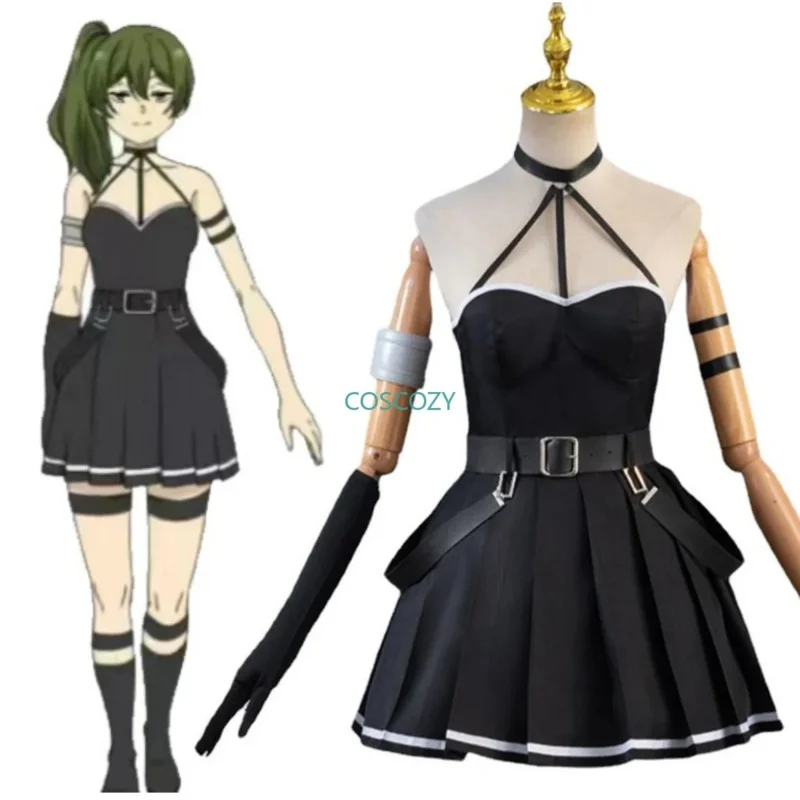 2025 Nuovo Ubel Costume Cosplay Anime Beyond Journey's End Donne Ragazze Frieren Fern Abito nero Festa di Carnevale di Halloween O