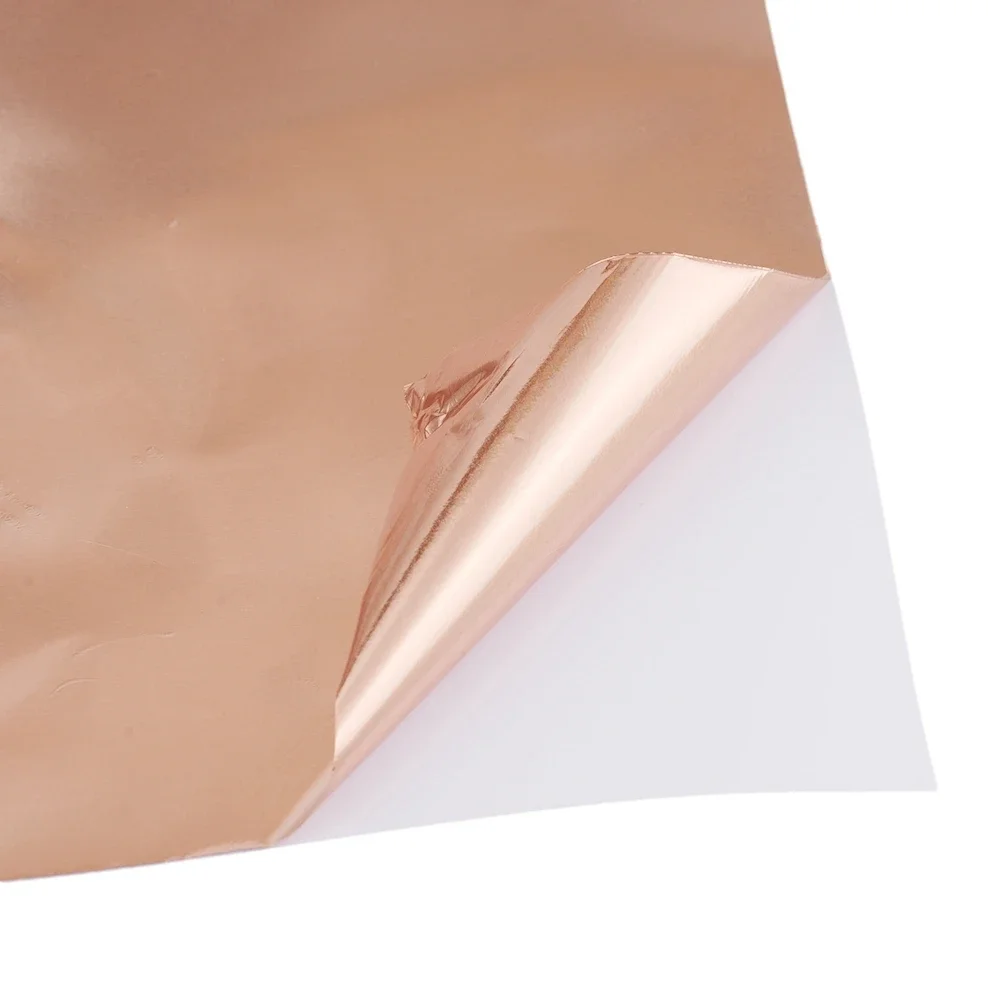 4 PCS Guitar Copper Shielding Foil Tape Sheets Reduce EMI/RFI Induced Noise for Guitars Basses and Electronics