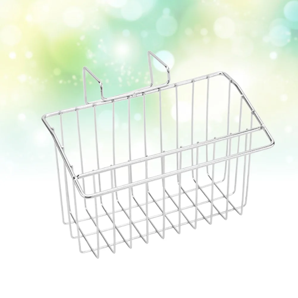 

Stainless Steel Sink Storage Rack Hook Design Hollow Bottom Drainage Kitchen Organizer For Sponge Soap Brush Towel Gutter Drain
