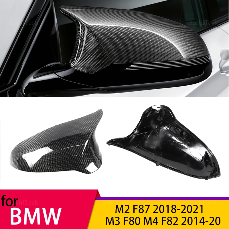 

Real Carbon Fiber Rearview Mirror Cap Wing Side Mirror Cover Fit For BMW M2 E87 18-21, M3 F80 M4 F82 14-20 Left Hand Drive