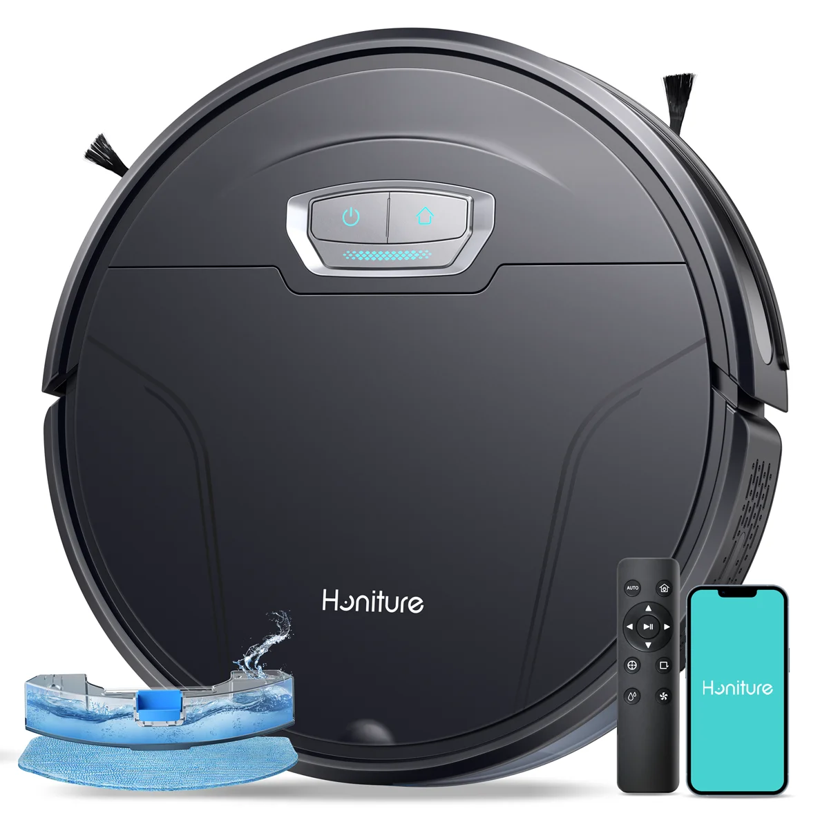 Honiture Robot Vacuum Cleaner 6000pa 3 in 1 Sweeping and Mop Robot Strong Suction Self-Charging Smart Barrier Robot