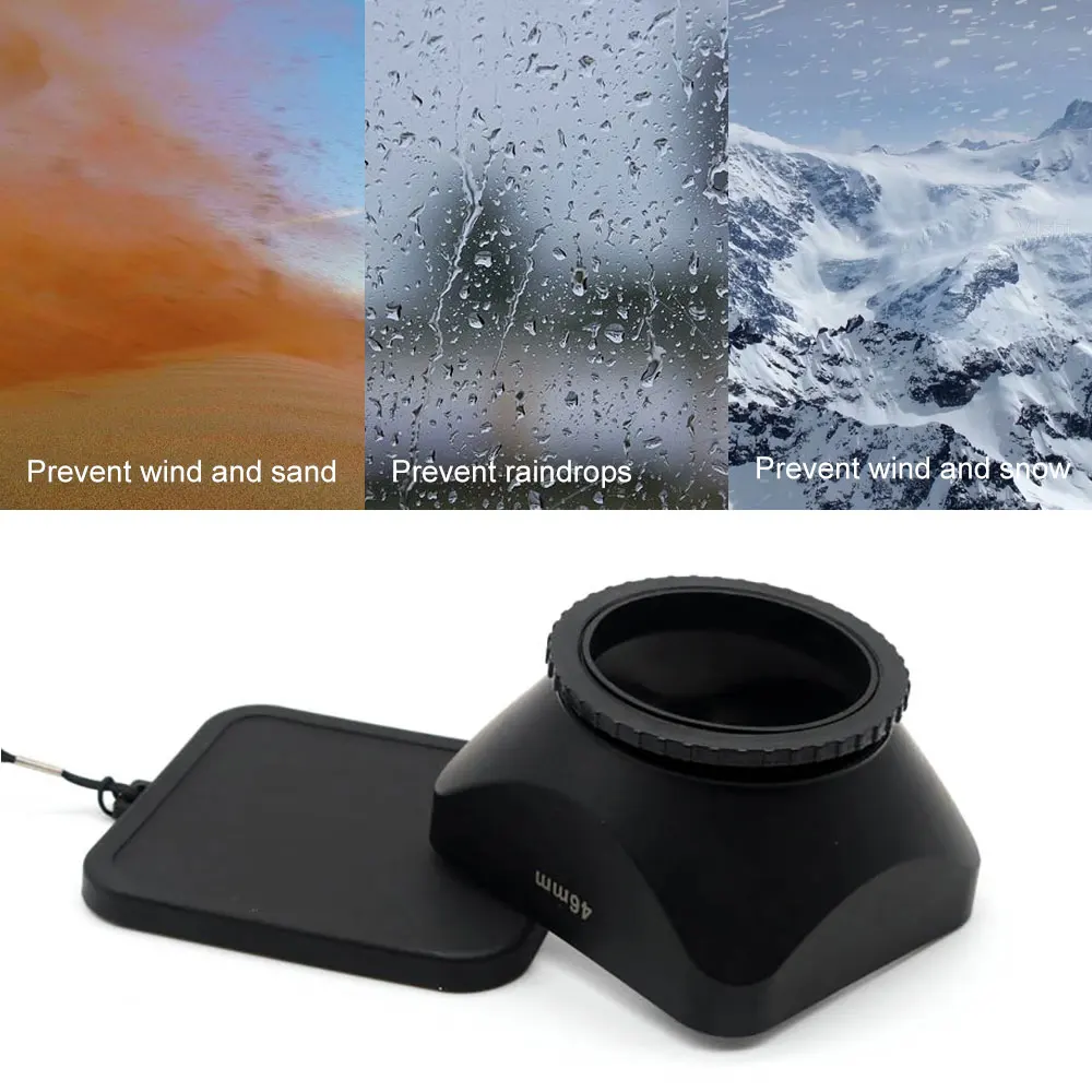 Lens Hood For Sony Fujifilm Olympus 46mm Camera Lenses DV Digital Video Camera Camcorder