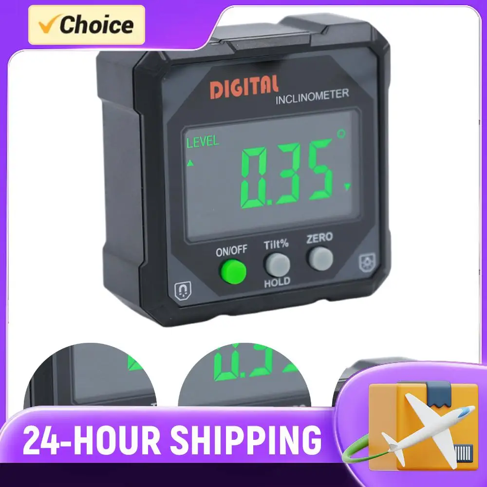 

Магнитный угломер с 4 сторонами, LED-дисплеем, прецизионный кубический инклинометр, износостойкий, подвесной уровень, измерительный инструмент для деревообработки