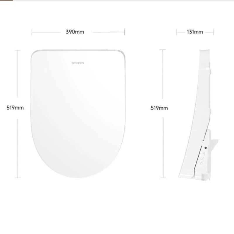 Умное сиденье для унитаза Smartmi, крышка для унитаза 2S, электрическая крышка для унитаза, 4-е зубчатое сиденье для унитаза с теплой и воздушной сушкой, антибактериальная регулировка температуры