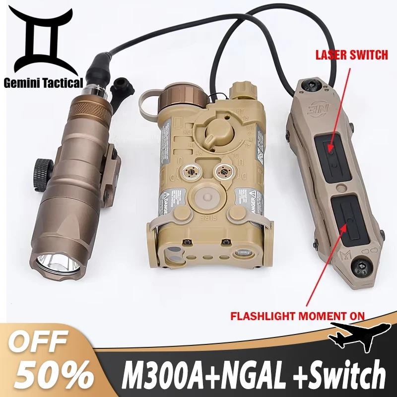 Wadsn M300A Scout Light NGAL Red/Green/Blue Indicator Set Tactical Ngal Laser Hunting Flashlight Remote Switch Fit Mlok keymod