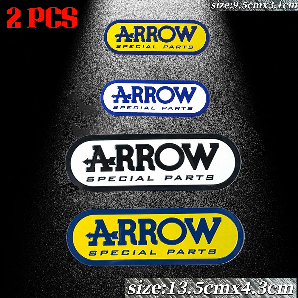 For Arrow Exhaust  Aluminum Logo Sticker Bike Motorcycle Accessories DB Killer Muffler Escape Cover Slip On System GP2 60mm 51mm