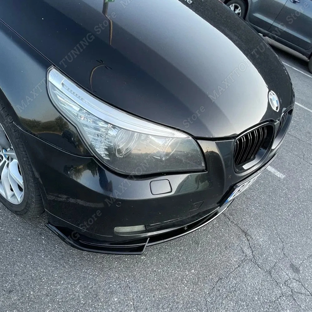 Front Bumper Splitter For BMW 5 Series E60 E61 Standard 2008-2010 Front Lip Spoiler Diffuser Modification Exterior Guard Trim