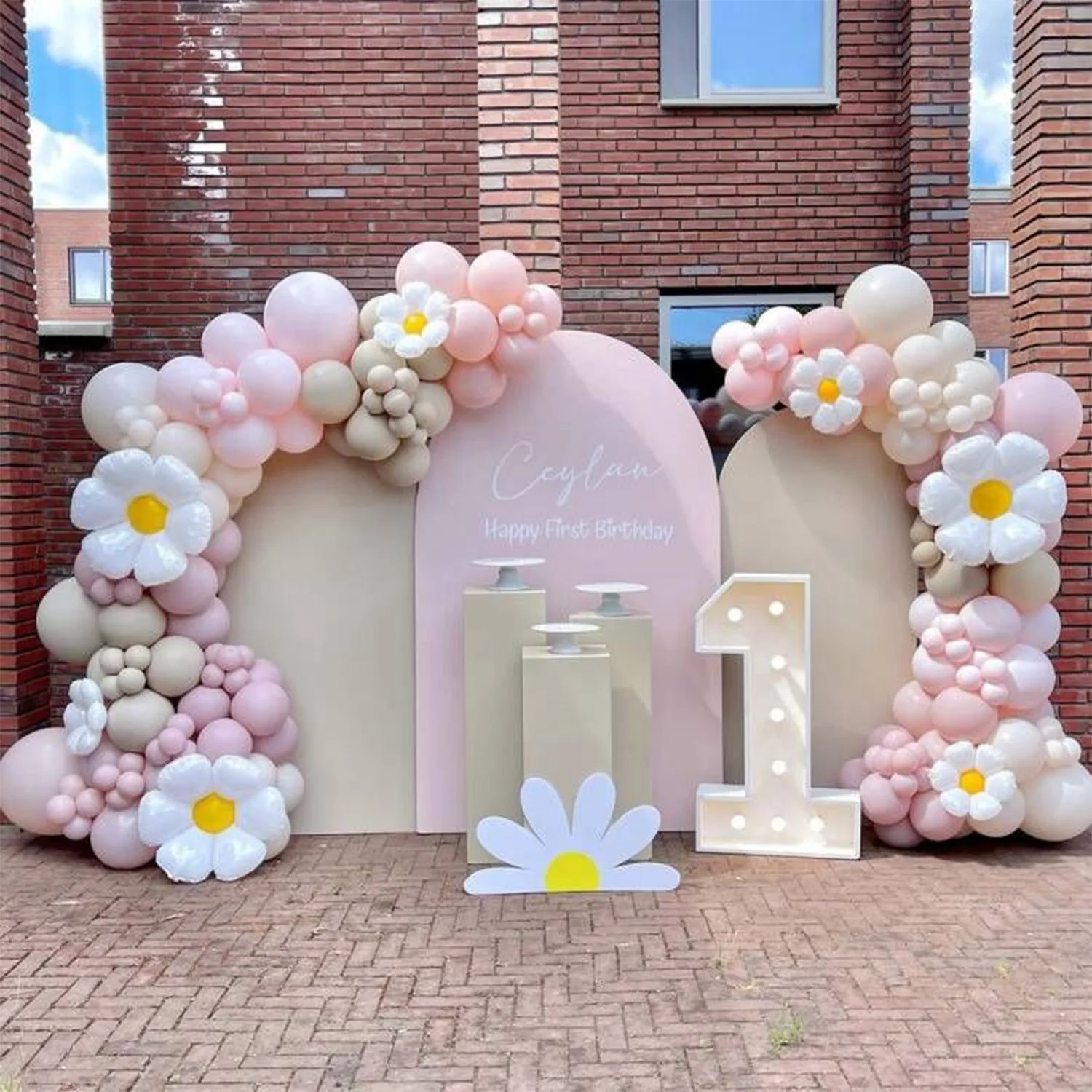 9 ألوان سباندكس قوس خلفية غطاء بسط 6.6ft زينة حفلات الزفاف للطفل/الدش الزفاف ، كابينة تصوير عيد الميلاد