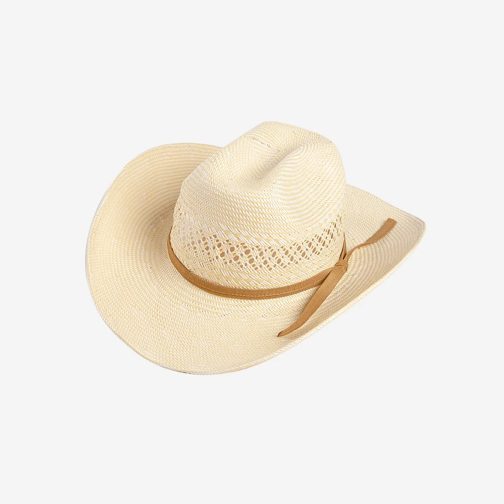 100% Paper straw cowboy hat wide brim straw hat unisex straw hat for summer