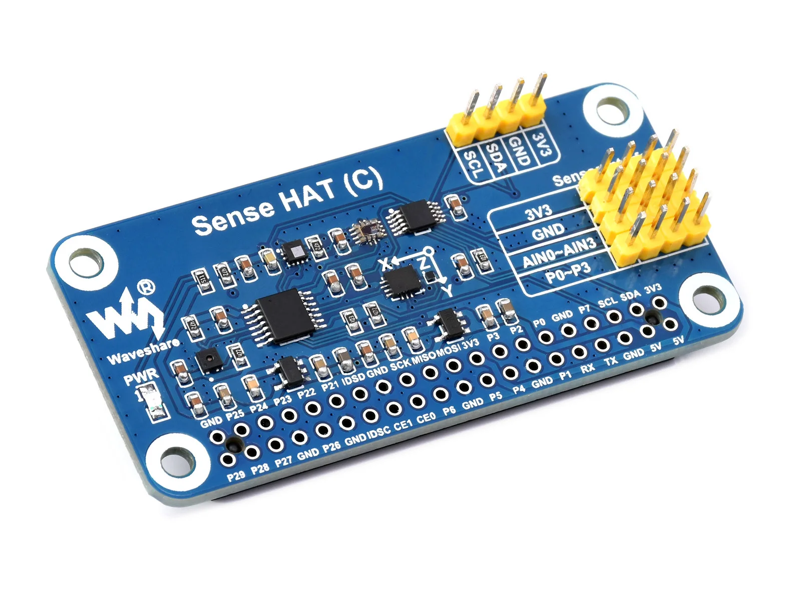 Sense HAT (C),Specially Designed For Raspberry Pi,Onboard Multi Powerful Sensors, Supports External Sensors