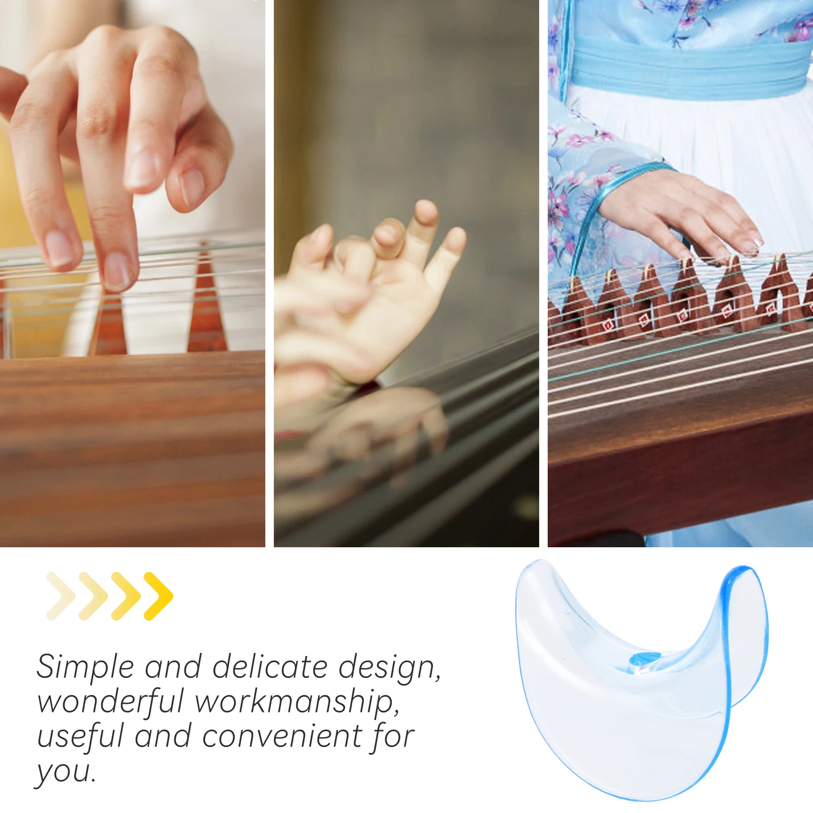 

Hand for Practice Corrector Kids Musical Instruments Guzheng Finger Guard Manual Blue Abs
