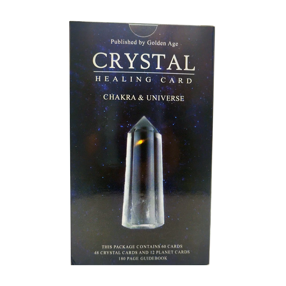 12x7cm New Crystals Healing Zodiac  Divination Oracle Cards  with PDF Guide Book