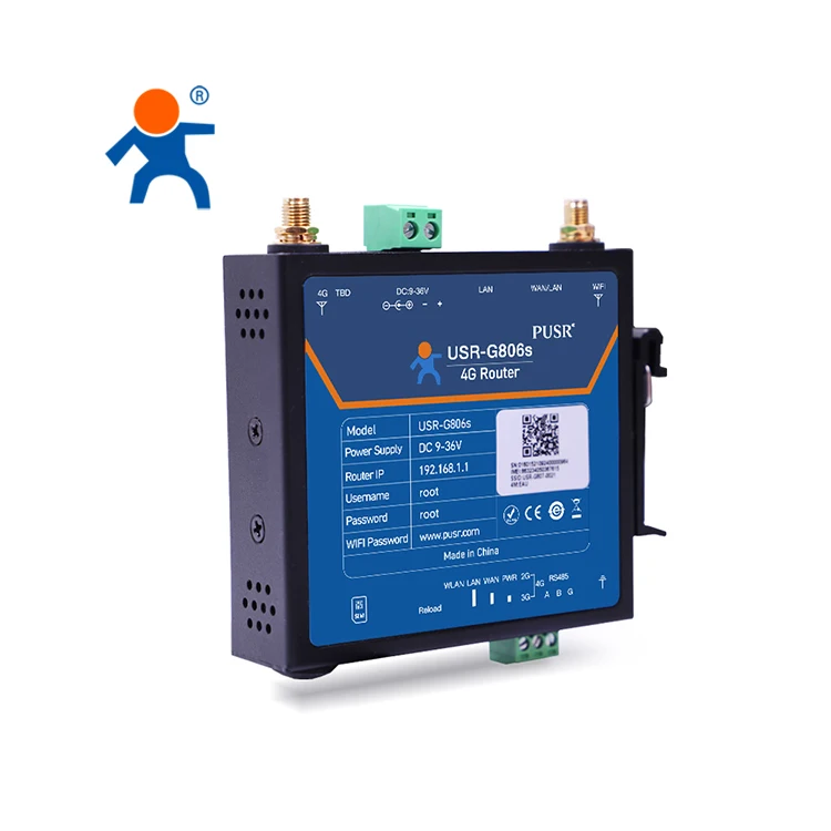 USR-G806s-EAU 4g Industrial IoT WiFi Wireless Router Support Modbus RTU To TCP OpenVPN EMEA&Australia&Latin America & New Zeal