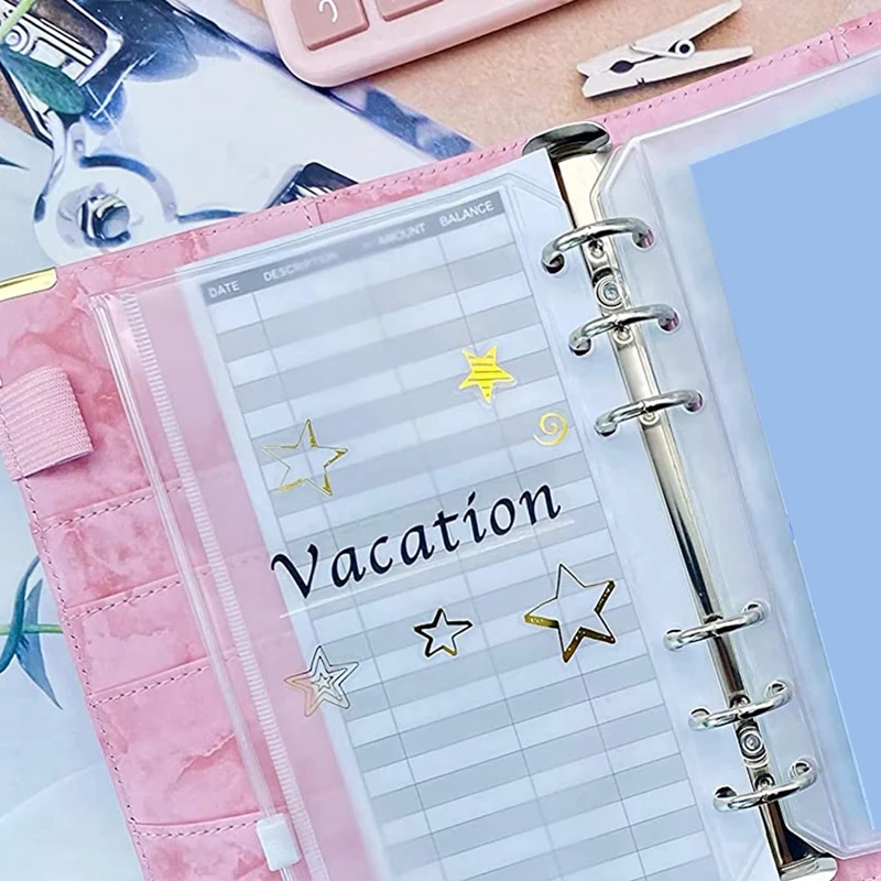 ตัวจัดระเบียบเงิน A6เป็นเงินสดแฟ้มงบประมาณพร้อมซองเงินสดซองจดหมายราคาประหยัด