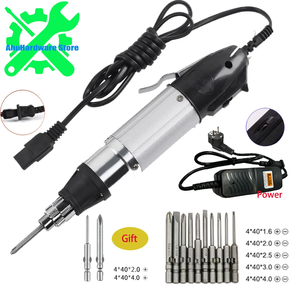 

AC110V-220V High Quality DC Powered Electric Screwdriver with 10pcs Bits Stepless Speed Regulation Repair Tool