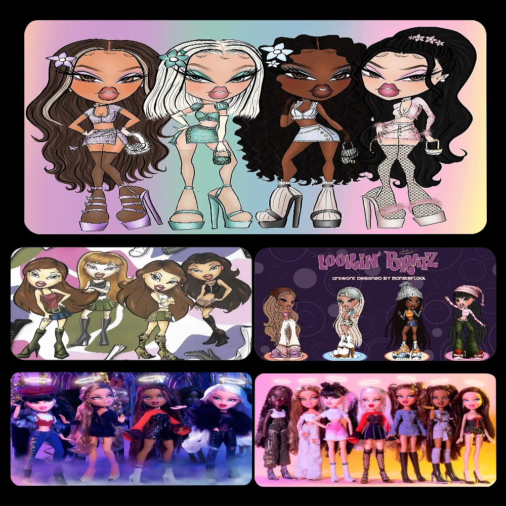 Bratz Dolls Custom Skin Office Computer Desk Mat Table Keyboard Big Mouse Pad Laptop Cushion Non-slip