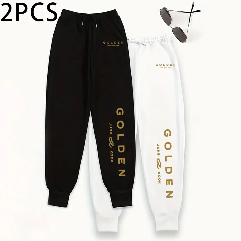 2 pezzi pantaloni sportivi da donna moda coreana pantaloni sportivi casual autunno inverno femminile casa comfort esterno pantaloni caldi set da 2 pezzi