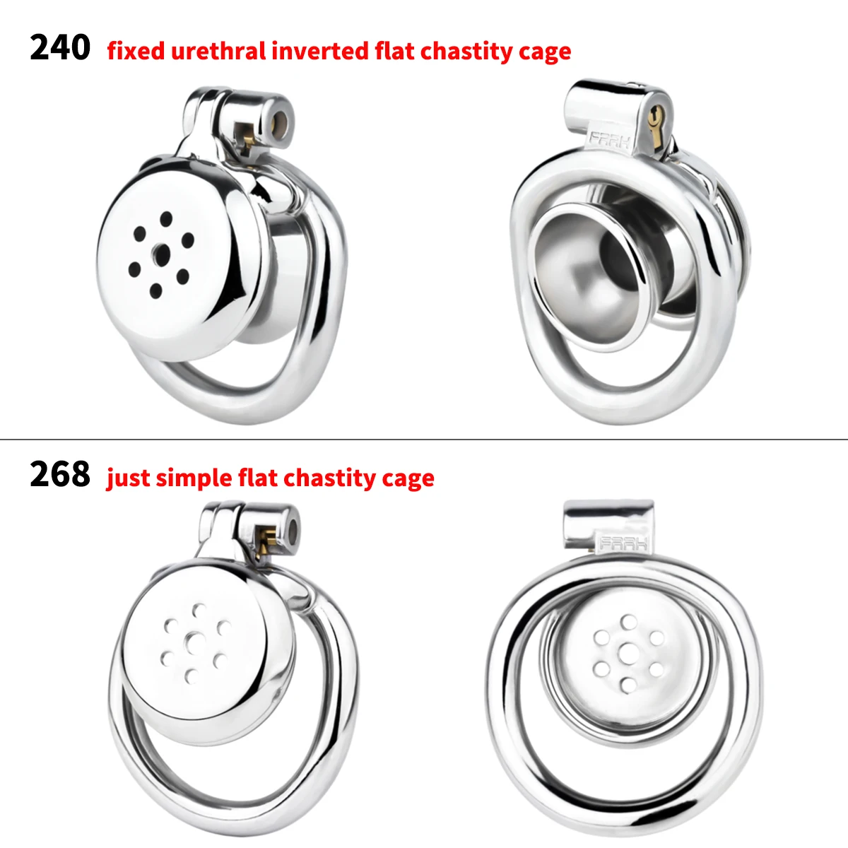 2026 Flat Button Sissies Male Chastity Cage, 240 Steel Urethral Inverted Chastity Belt, Slave Man Sex Toy Anti-Cheating - view 2