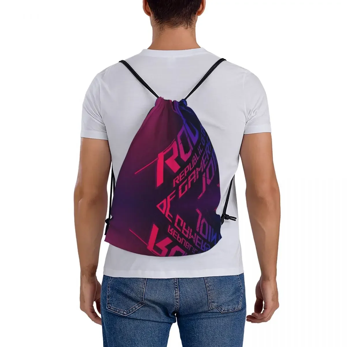 Join The Republic Of Gamers ROG Asus Рюкзаки Сумки на шнурке Карманные спортивные сумки Сумки для книг Мужчины Женщины Студенты