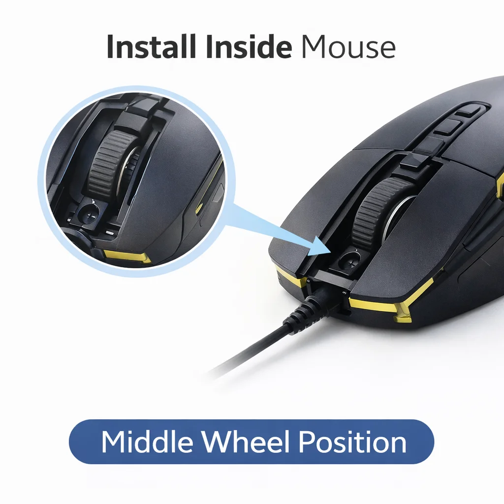Wymiana kółka przewijania myszy do Logitech G102 G304 G305, część zamienna do naprawy myszy gamingowej, naprawa środkowego przycisku. — zdjęcie produktu 2