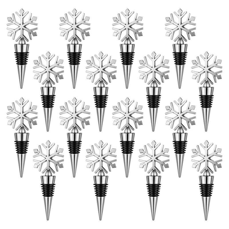 

16 Pcs Snowflake Wine Bottle Stopper Beverage Bottle Stoppers Bottle Stopper Inserts