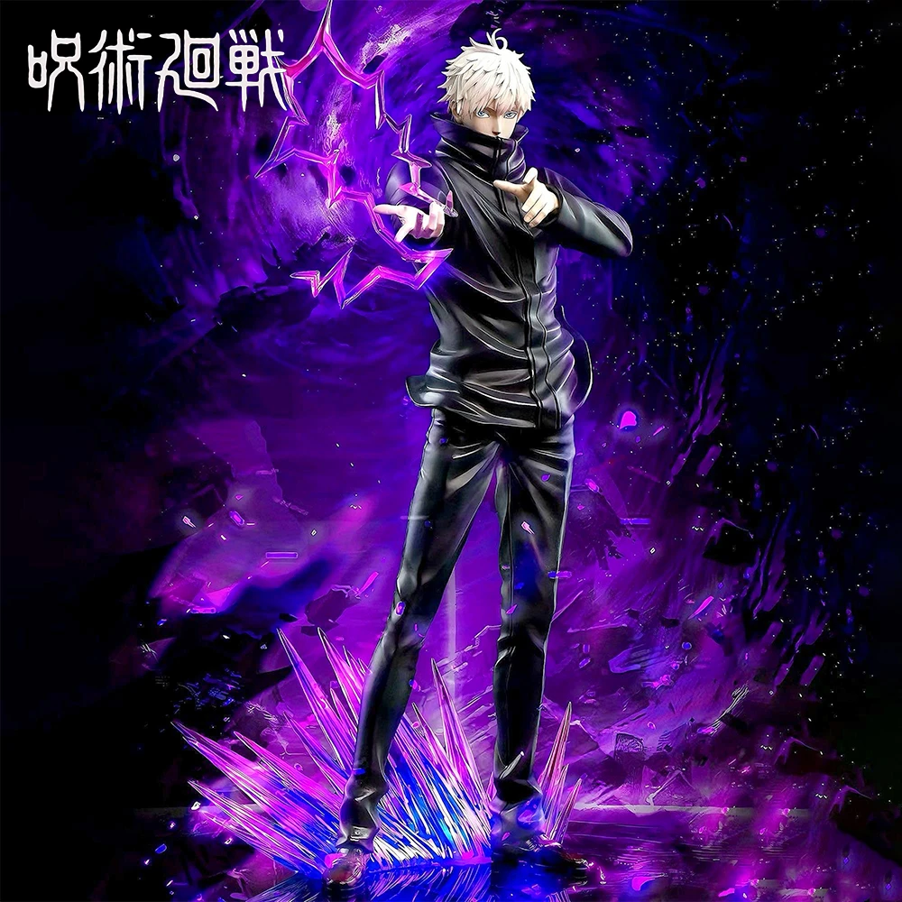 Heiße 31cm/12,2 Zoll Anime Jujutsu Kaisen Figur Gojo Satoru Actionfiguren PVC-Statue Desktop-Ornament Sammlermodell Spielzeug Geschenke